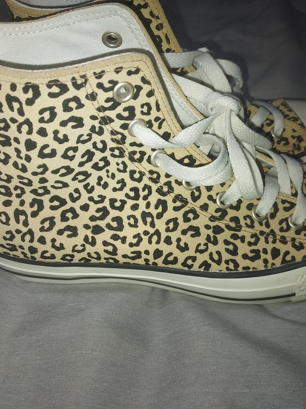 Converse Women's Leopard Print Canvas Sneakers with White Laces